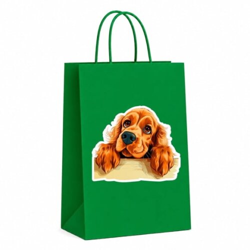 Sacola Papel Festa Raça Cachorro Cocker Spaniel Inglês