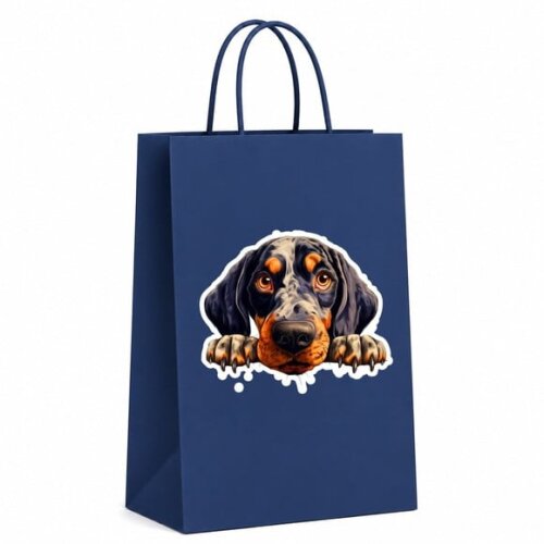 Sacola Papel Festa Raça Cachorro Coonhound Bluetick