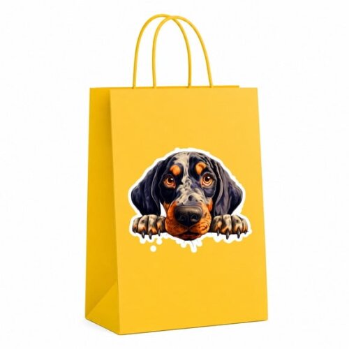 Sacola Papel Festa Raça Cachorro Coonhound Bluetick