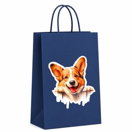 Sacola Papel Festa Raça Cachorro Corgi Galês Pembroke