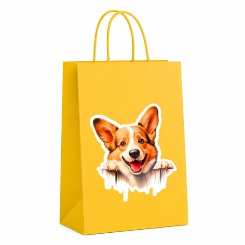 Sacola Papel Festa Raça Cachorro Corgi Galês Pembroke