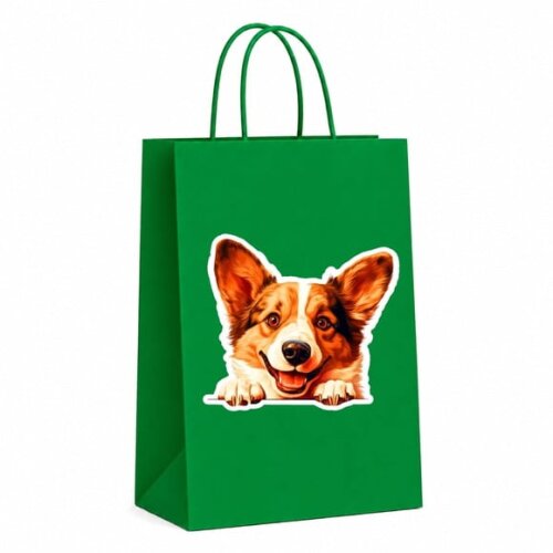 Sacola Papel Festa Raça Cachorro Corgi Galês Cardigan