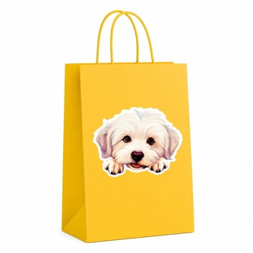 Sacola Papel Festa Raça Cachorro Coton de Tulear