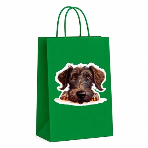 Sacola Papel Festa Raça Cachorro Deerhound Escocês