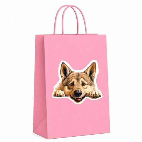 Sacola Papel Festa Raça Cachorro Elkhound Norueguês