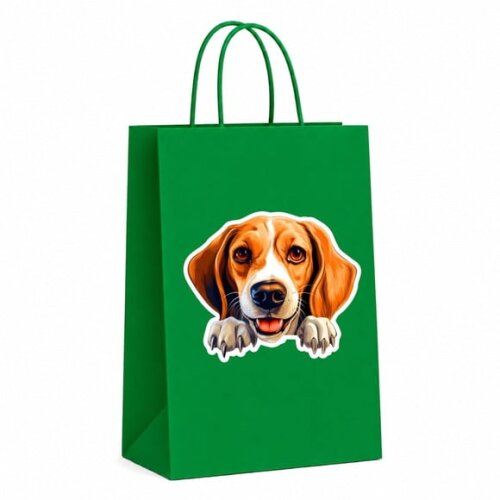 Sacola Papel Festa Raça Cachorro Foxhound Americano