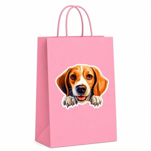 Sacola Papel Festa Raça Cachorro Foxhound Americano