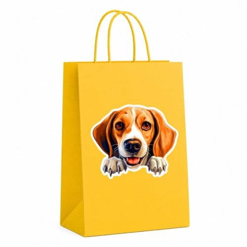 Sacola Papel Festa Raça Cachorro Foxhound Americano