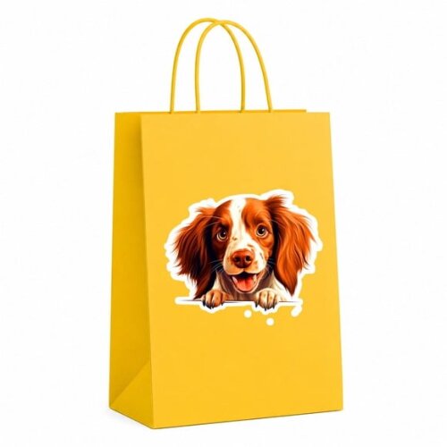 Sacola Papel Festa Raça Cachorro Irlandês Vermelho Branco