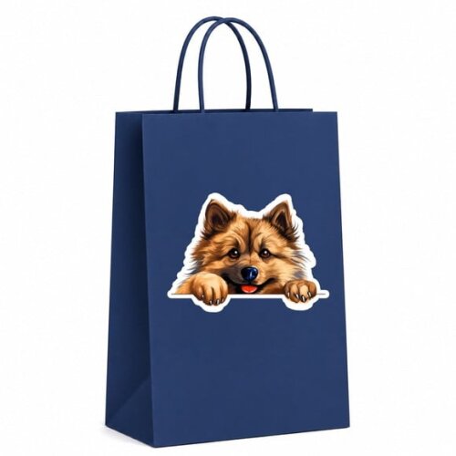 Sacola Papel Festa Raça Cachorro Keeshond