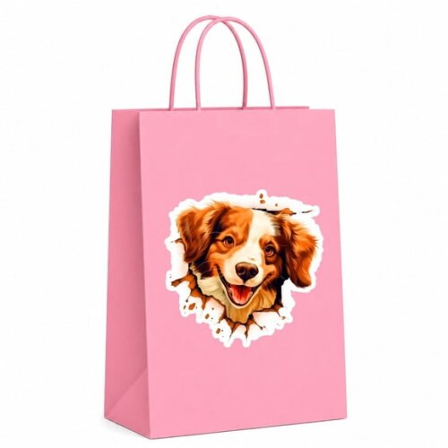 Sacola Papel Festa Raça Cachorro Kooikerhondje