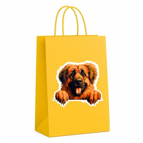 Sacola Papel Festa Raça Cachorro Leonberger
