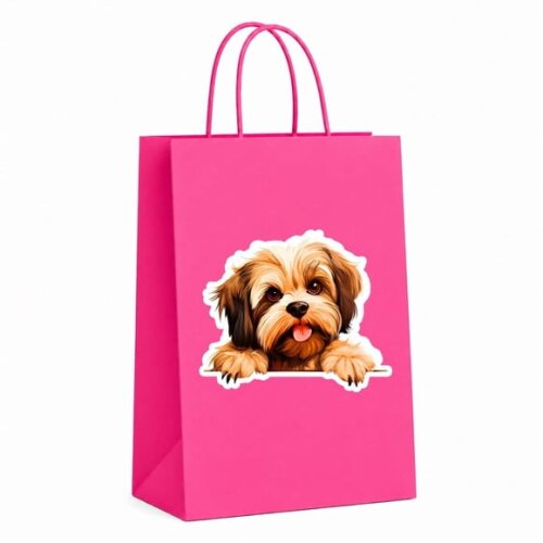Sacola Papel Festa Raça Cachorro Lhasa Apso
