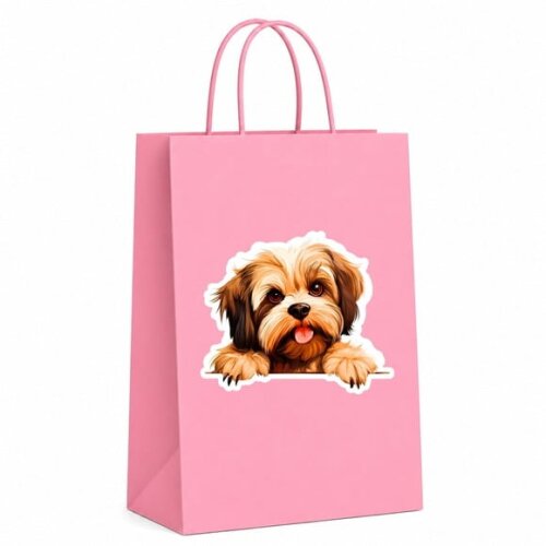 Sacola Papel Festa Raça Cachorro Lhasa Apso