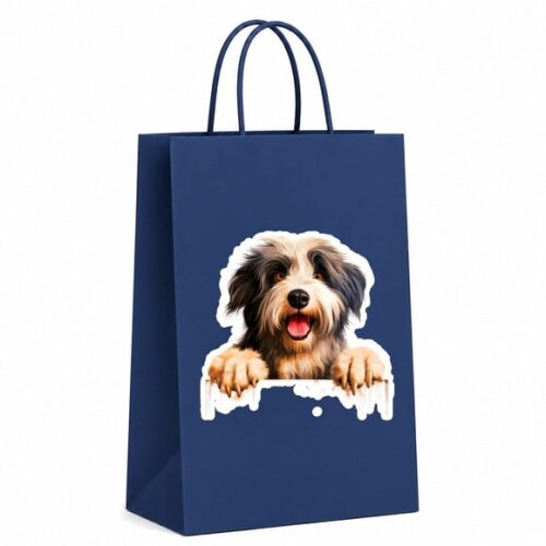 Sacola Papel Festa Raça Cachorro Pastor Polonês de Planície