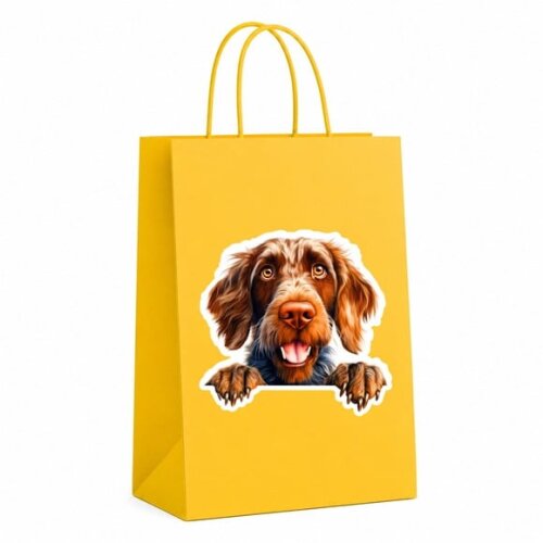 Sacola Papel Festa Raça Cachorro Pointer Alemão pelo Duro