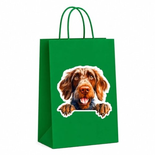 Sacola Papel Festa Raça Cachorro Pointer Alemão pelo Duro