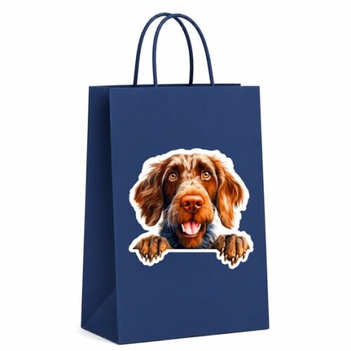 Sacola Papel Festa Raça Cachorro Pointer Alemão pelo Duro