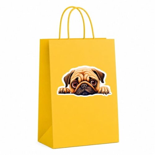 Sacola Papel Festa Raça Cachorro Pug