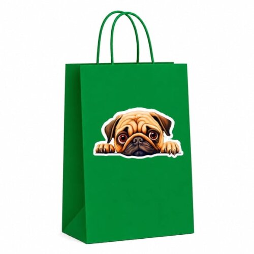 Sacola Papel Festa Raça Cachorro Pug