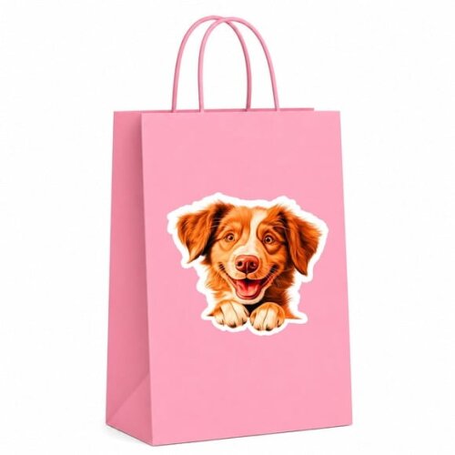Sacola Papel Festa Raça Cachorro Retriever da Nova Escócia