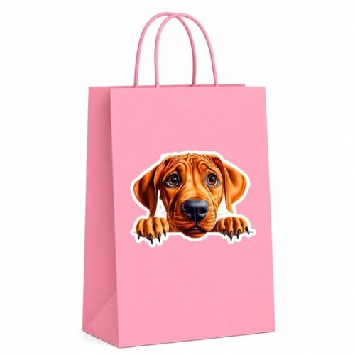Sacola Papel Festa Raça Cachorro Rhodesian Ridgeback