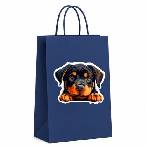 Sacola Papel Festa Raça Cachorro Rottweiler