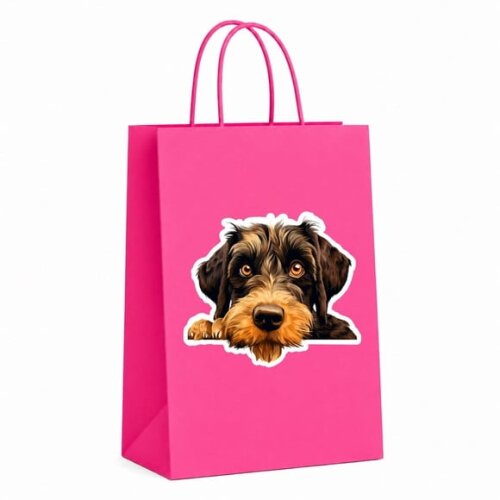 Sacola Papel Festa Raça Cachorro Schnauzer Gigante