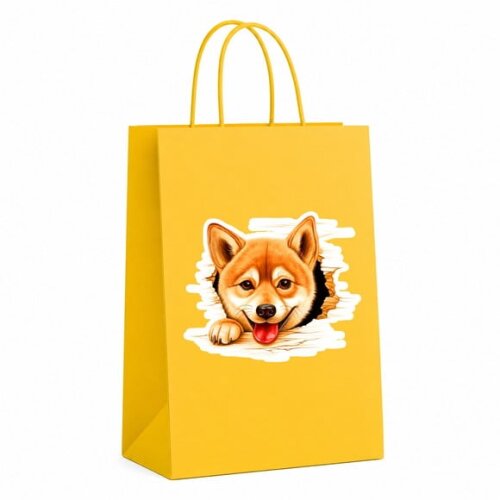 Sacola Papel Festa Raça Cachorro Shiba Inu
