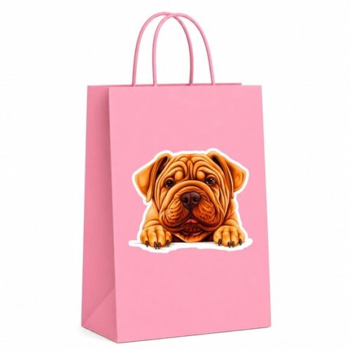 Sacola Papel Festa Raça Cachorro Shar-pei