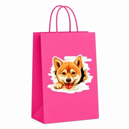 Sacola Papel Festa Raça Cachorro Shiba Inu