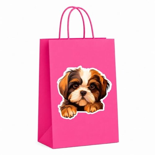 Sacola Papel Festa Raça Cachorro Shih Tzu