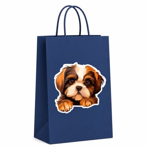 Sacola Papel Festa Raça Cachorro Shih Tzu