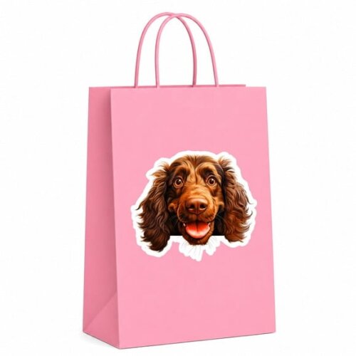 Sacola Papel Festa Raça Cachorro Spaniel Boykin