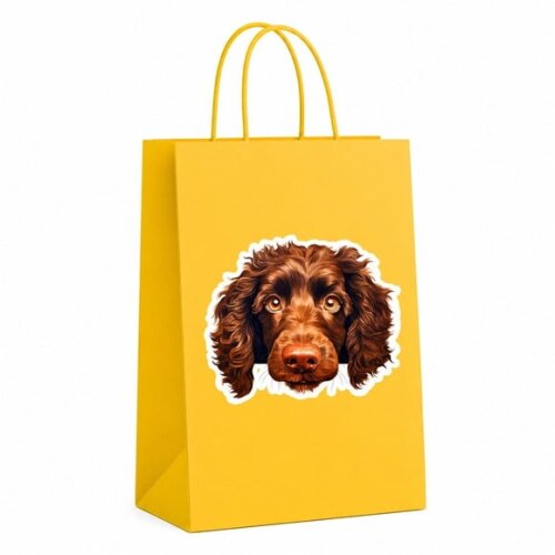 Sacola Papel Festa Raça Cachorro Spaniel de Água Americano