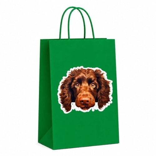 Sacola Papel Festa Raça Cachorro Spaniel de Água Americano