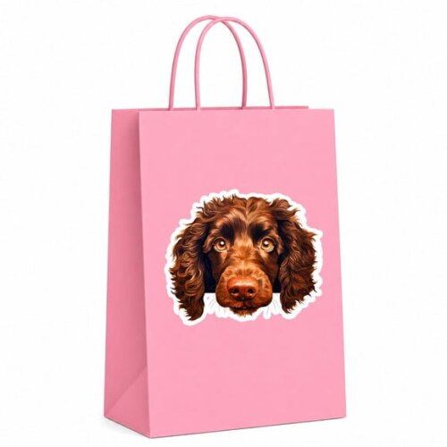 Sacola Papel Festa Raça Cachorro Spaniel de Água Americano