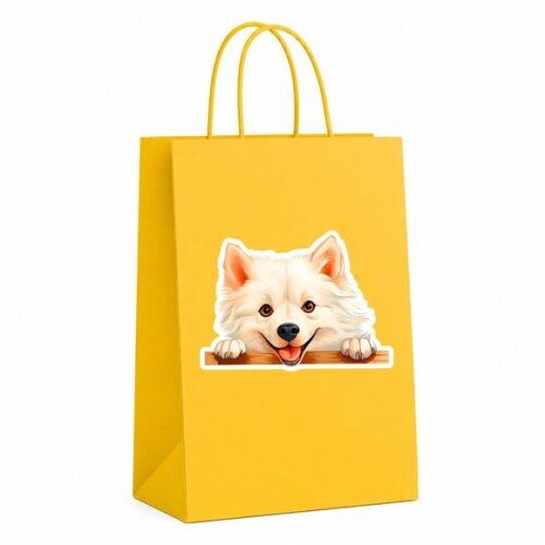Sacola Papel Festa Raça Cachorro Spitz Americano