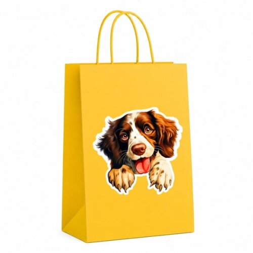 Sacola Papel Festa Raça Cachorro Springer Spaniel Inglês
