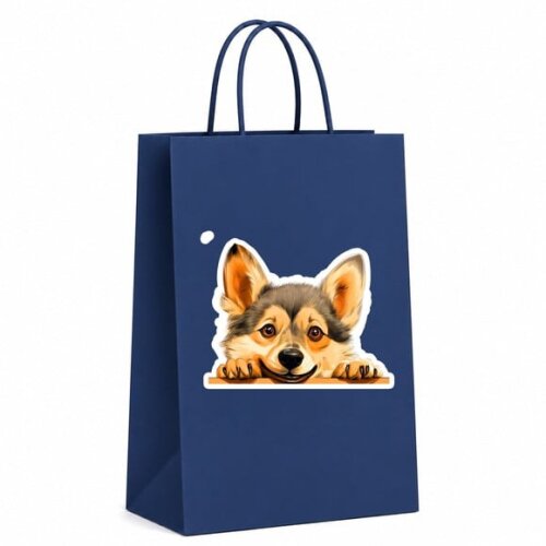 Sacola Papel Festa Raça Cachorro Vallhund Sueco