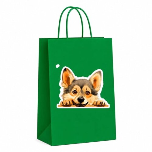 Sacola Papel Festa Raça Cachorro Vallhund Sueco