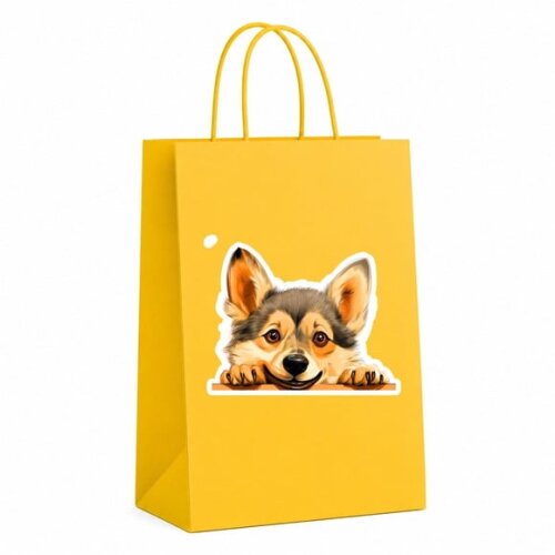 Sacola Papel Festa Raça Cachorro Vallhund Sueco