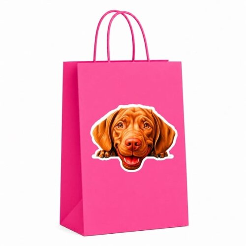 Sacola Papel Festa Raça Cachorro Vizsla de pelo Duro