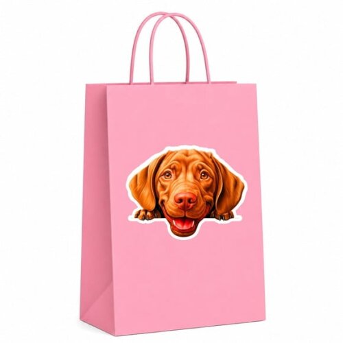 Sacola Papel Festa Raça Cachorro Vizsla de pelo Duro