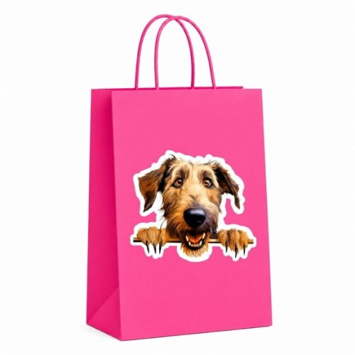 Sacola Papel Festa Raça Cachorro Wolfhound Irlandês