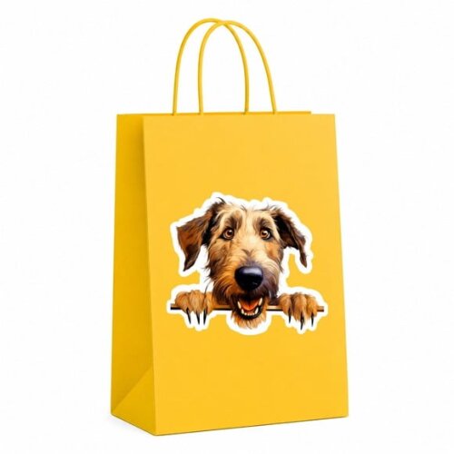 Sacola Papel Festa Raça Cachorro Wolfhound Irlandês