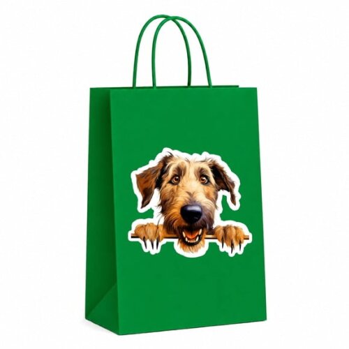 Sacola Papel Festa Raça Cachorro Wolfhound Irlandês