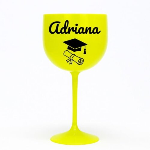 Taça Gin 580ml Formatura Personalizada com Nome Adriana