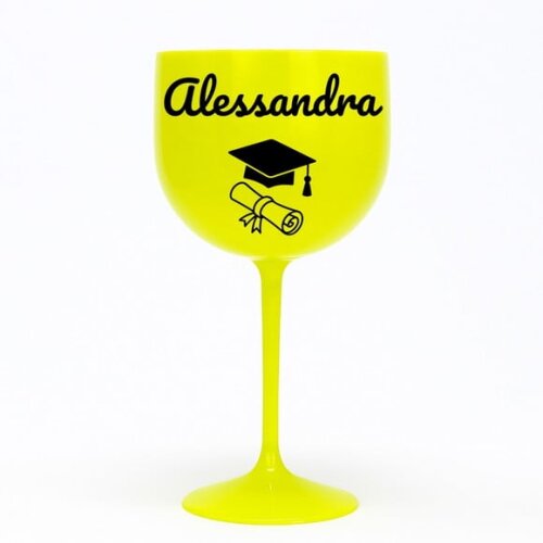 Taça Gin 580ml Formatura Personalizada com Nome Alessandra