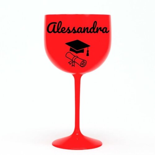 Taça Gin 580ml Formatura Personalizada com Nome Alessandra